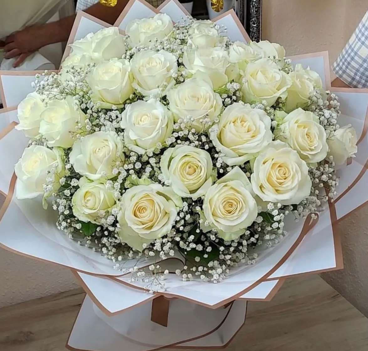 White rose bouquet
