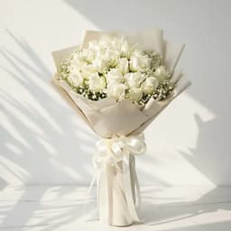 White rose bouquet
