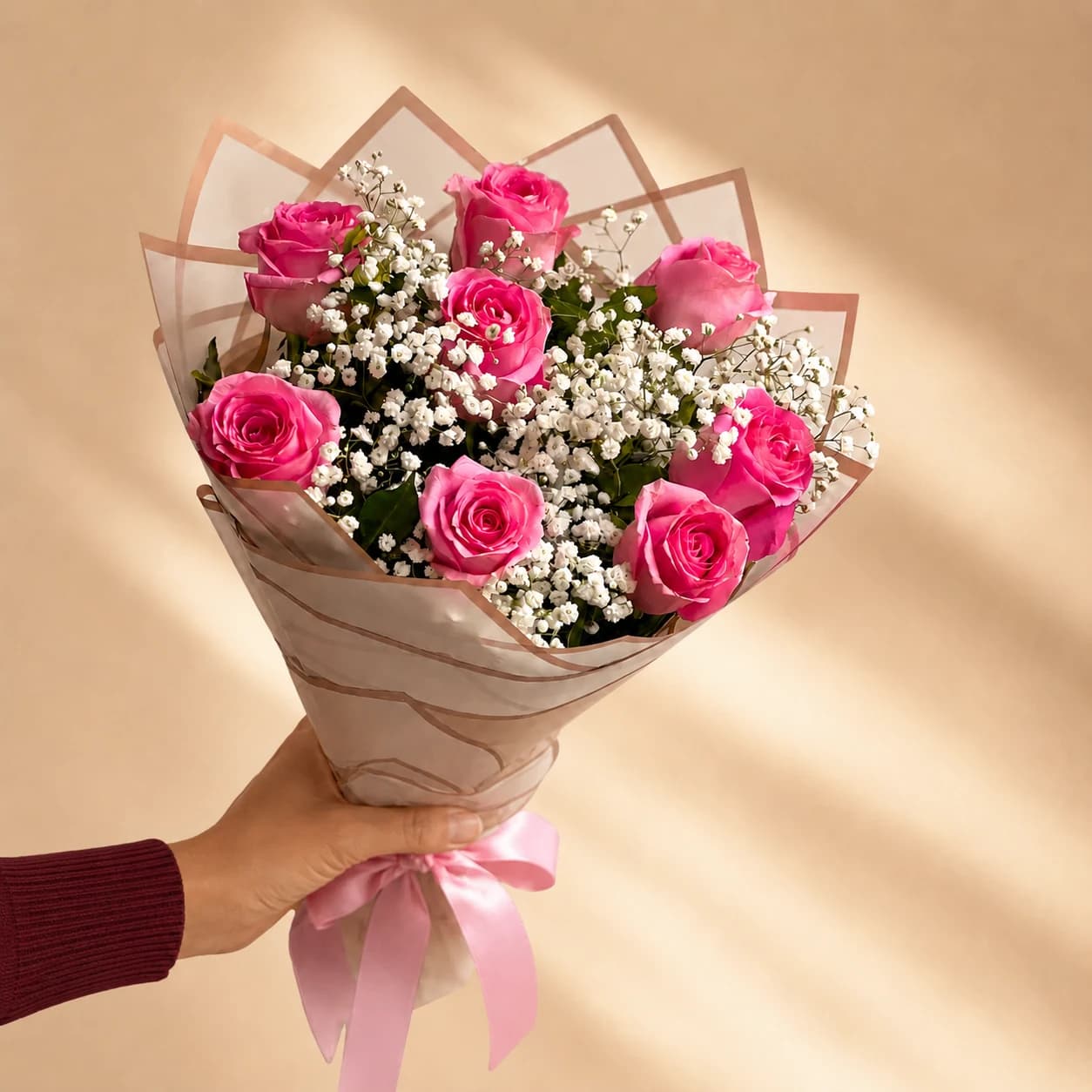 Pink rose bouquet