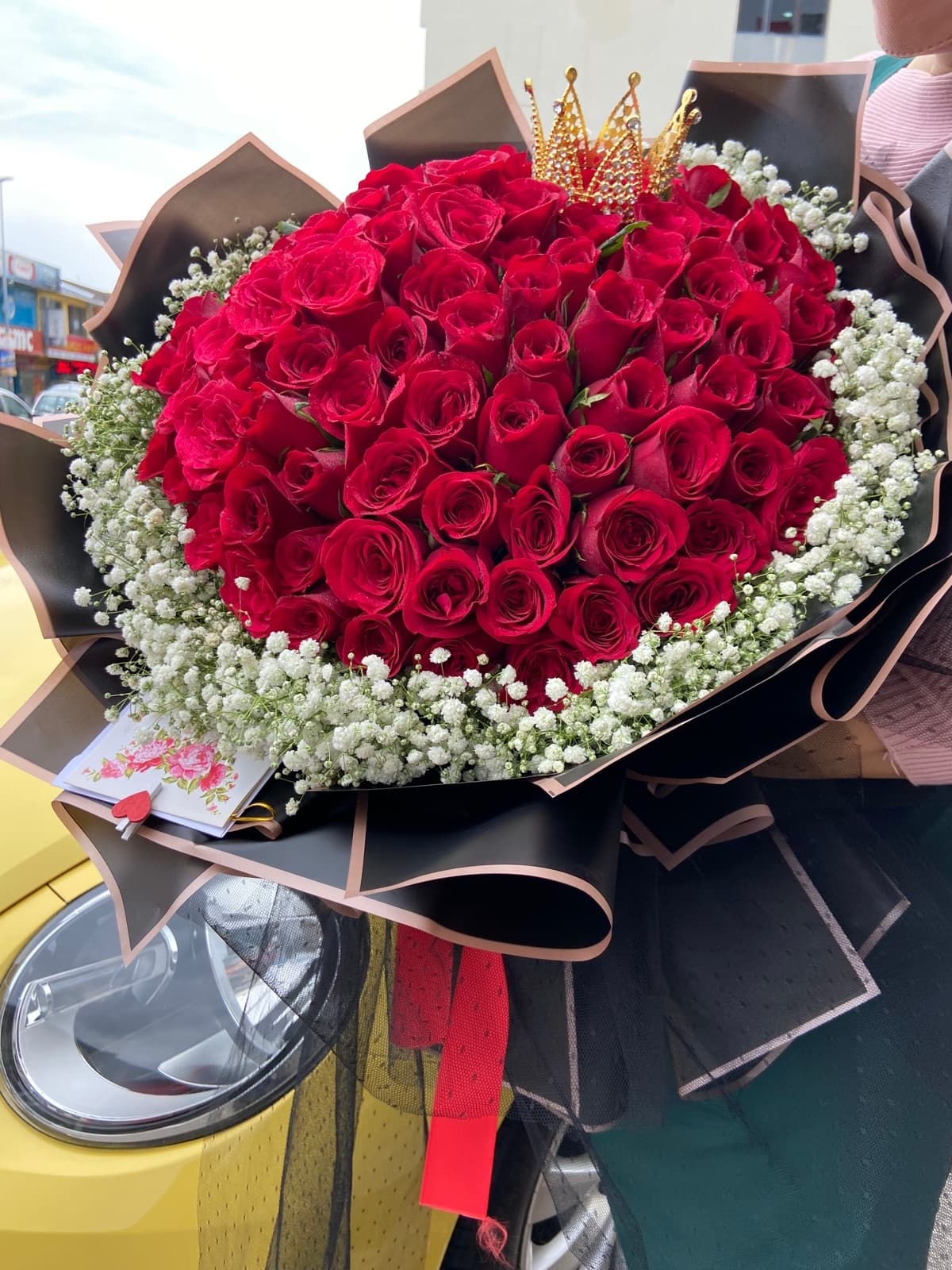 100 pis rose Bouquet