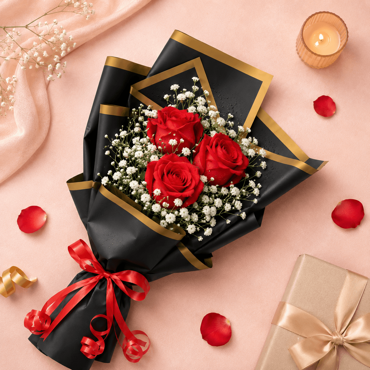 Red rose small bouquet